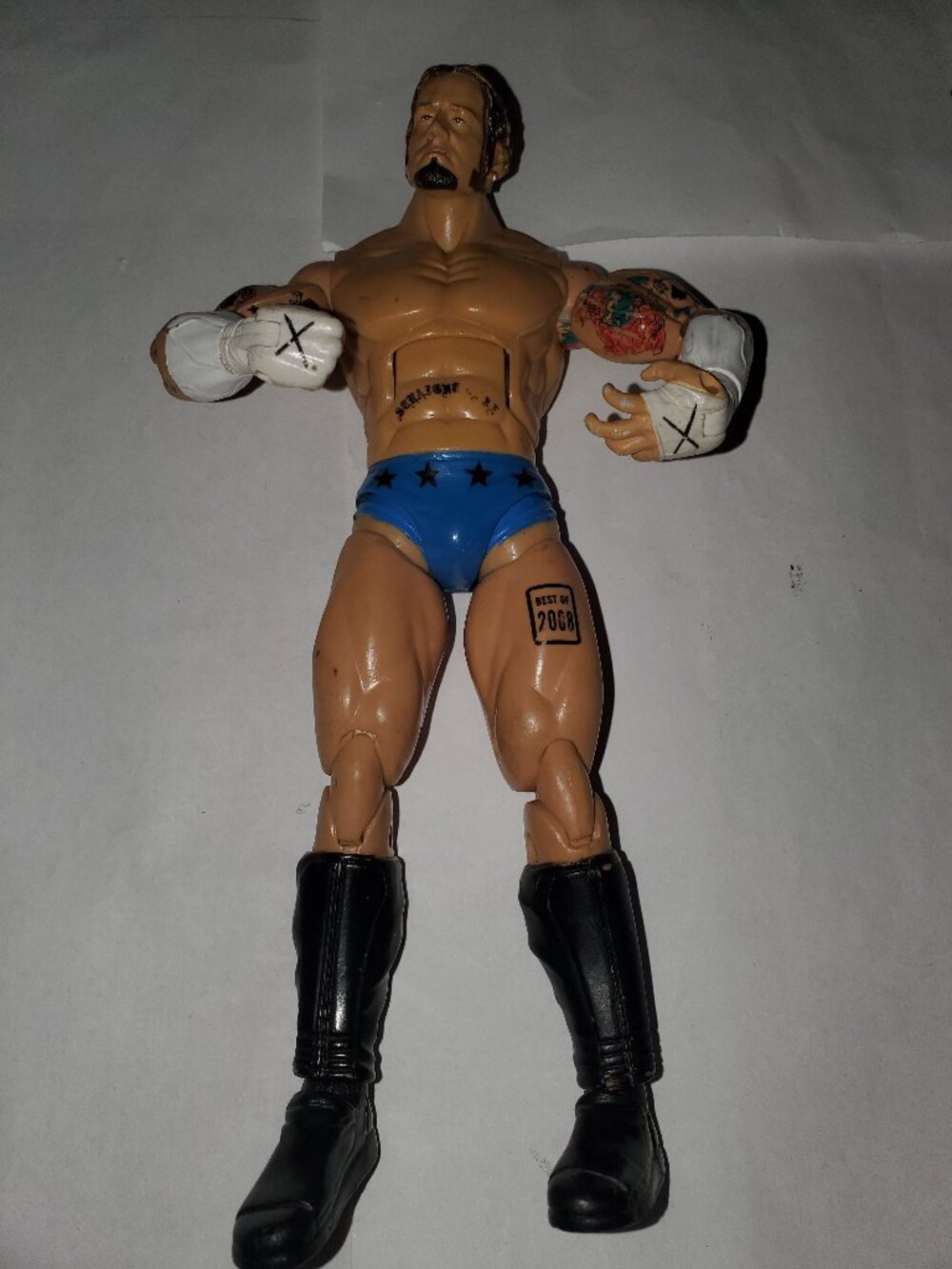 USED VINTAGE CM PUNK 2005 WWE WWF WRESTLING ACTION FIGURE